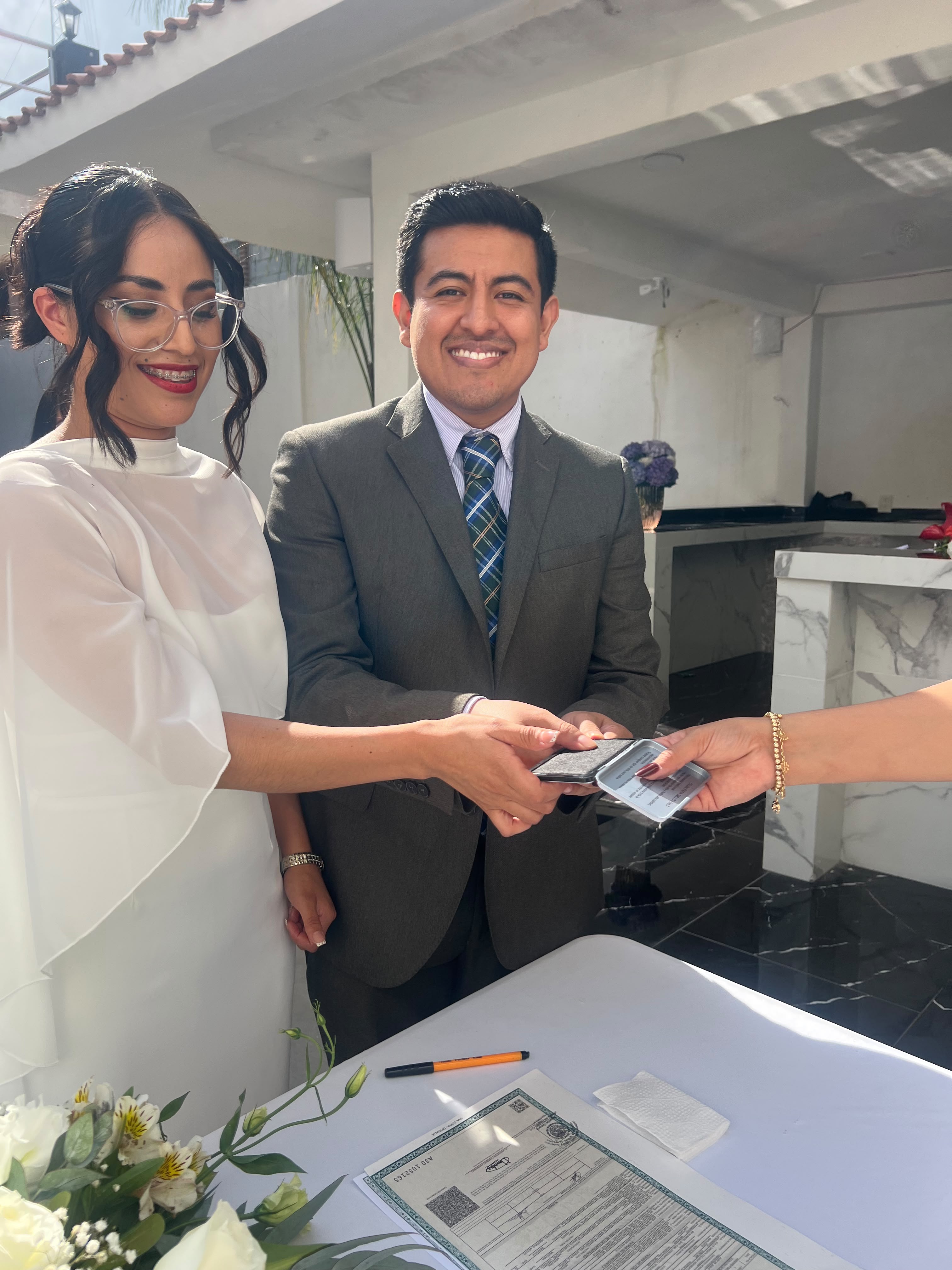 Fotografía de los novios